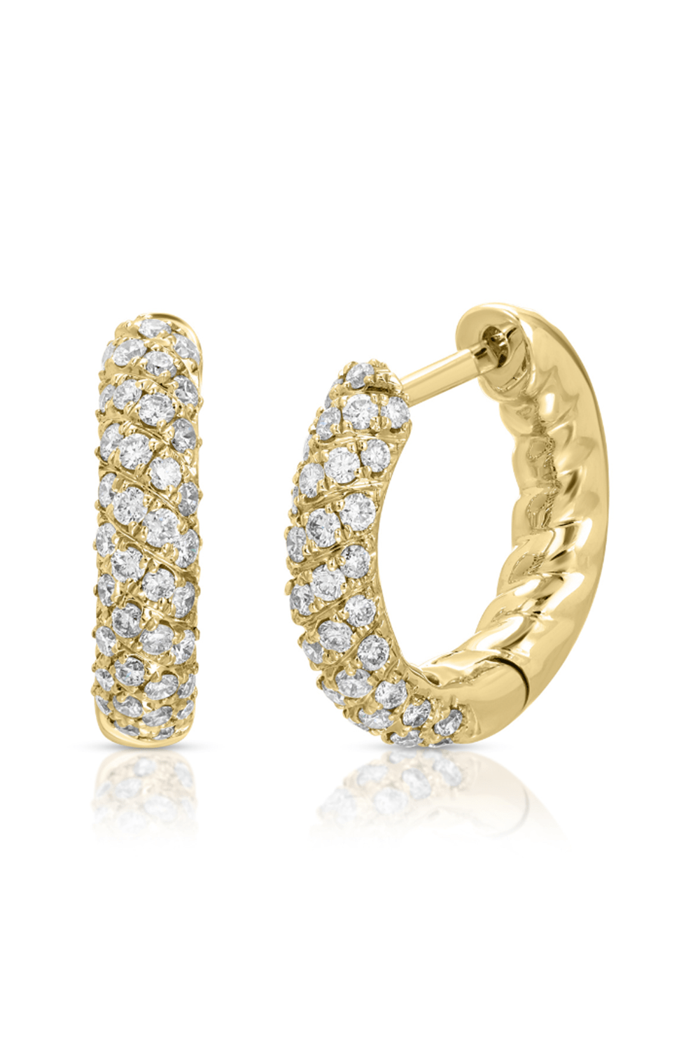 ANITA KO-Zoe Huggie Earrings-YELLOW GOLD