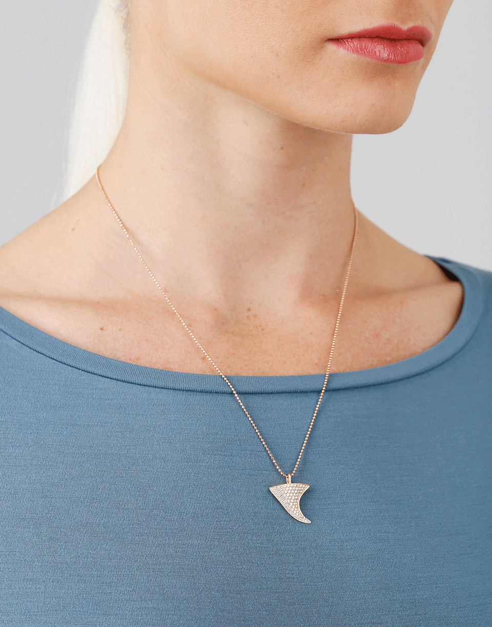 ANITA KO-Diamond Thorn Pendant Neckalce-ROSE GOLD