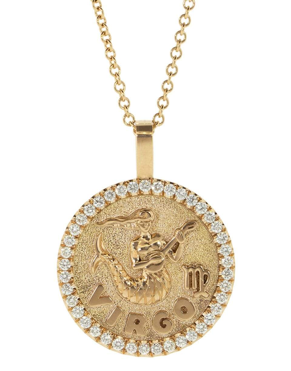 ANITA KO-Diamond Virgo Pendant Necklace-ROSE GOLD