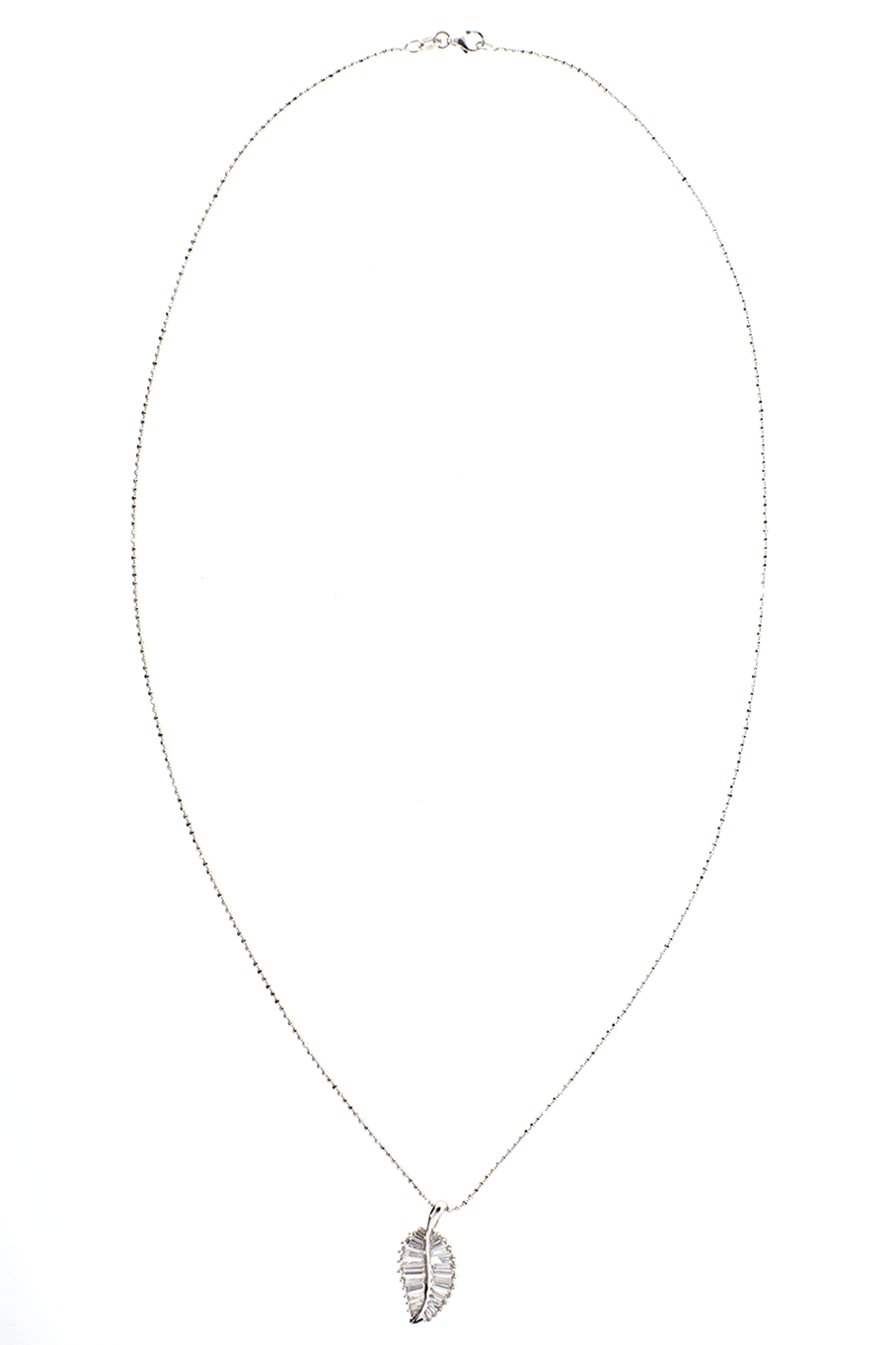 ANITA KO-White Gold Diamond Palm Leaf Necklace-WHITE GOLD