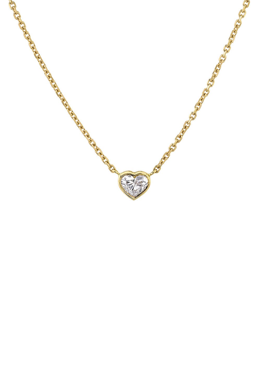 ANITA KO-Bezel Heart Diamond Necklace-YELLOW GOLD