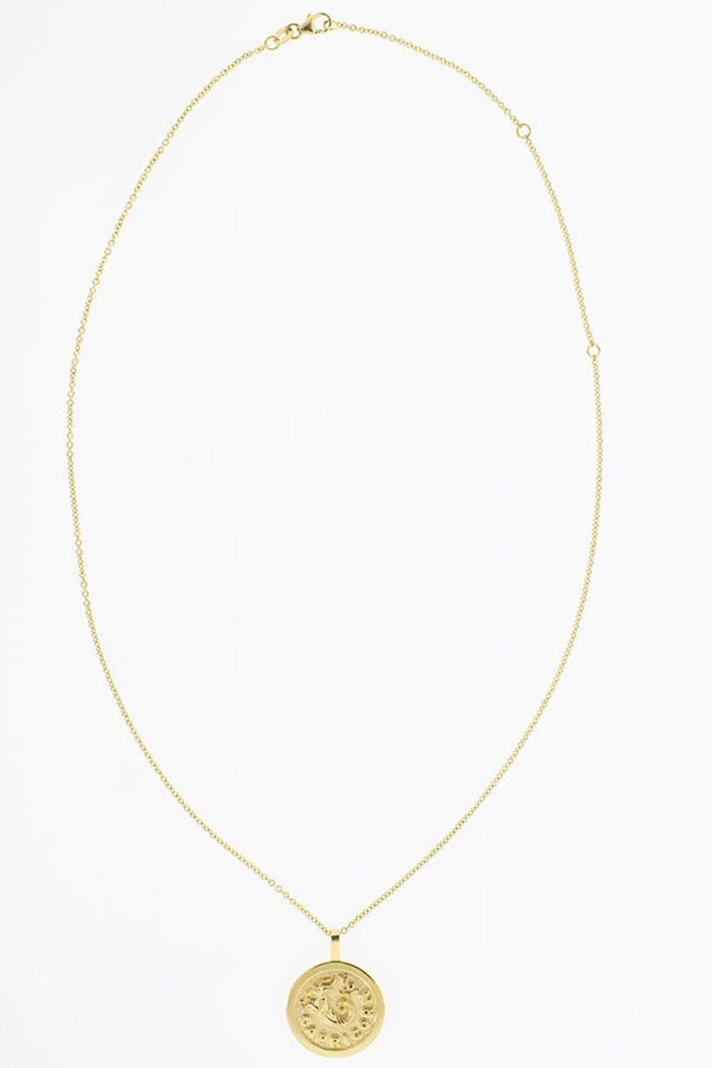 ANITA KO-Capricorn Zodiac Pendant Necklace-YELLOW GOLD