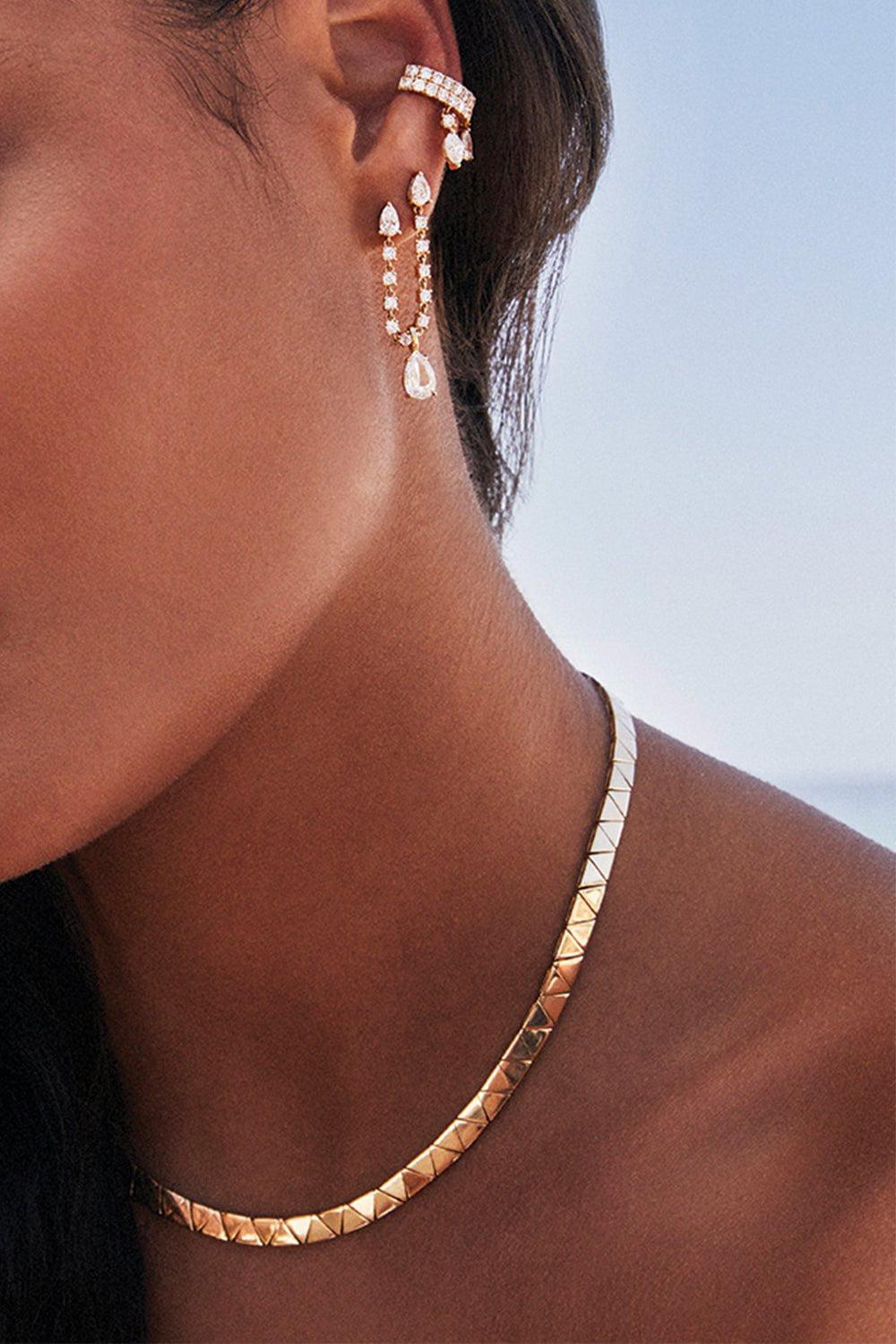 ANITA KO-Cleo Choker Necklace-YELLOW GOLD