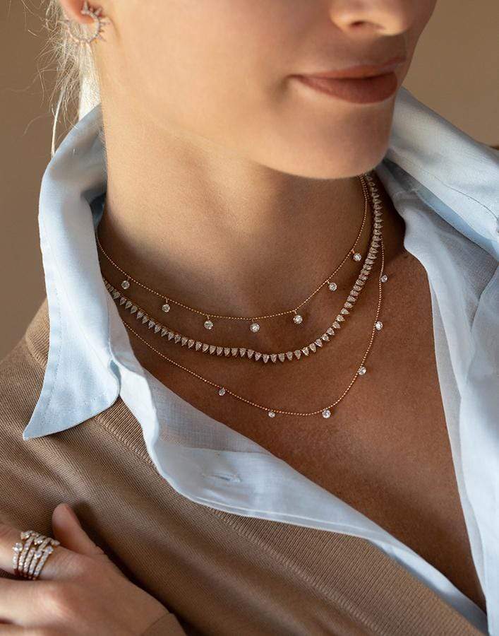 ANITA KO-Pear Diamond Choker-YELLOW GOLD