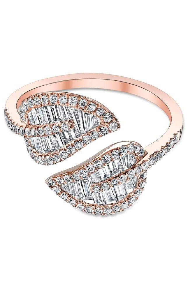 ANITA KO-Small Diamond Leaf Ring-