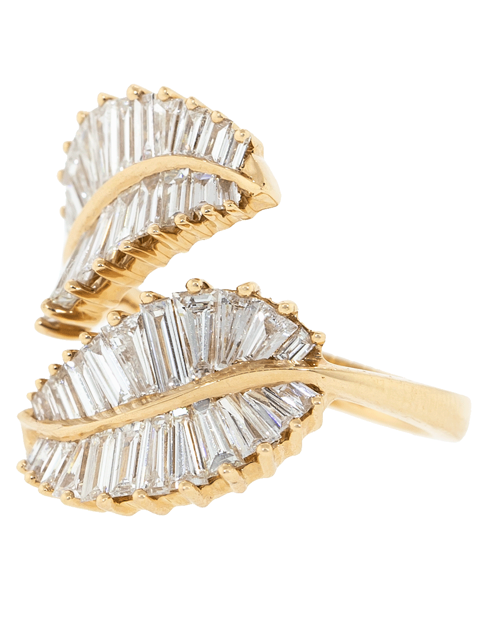 ANITA KO-Diamond Baguette Palm Leaf Ring-ROSE GOLD