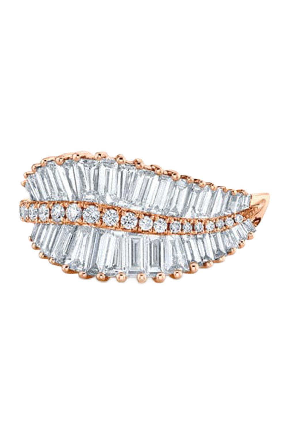 Sideways Palm Leaf Diamond Ring-ROSE GOLD-6.5-JEWELRYFINE JEWELRING-ANITA KO