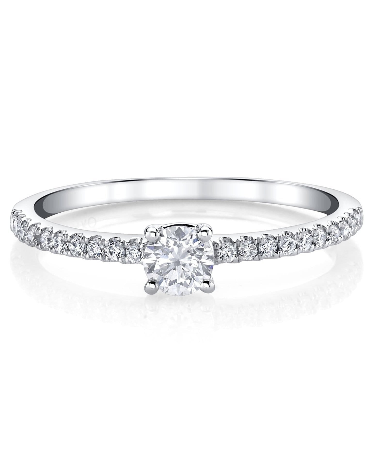 ANITA KO-Me/You Round Diamond Pave Ring - White Gold-WHITE GOLD
