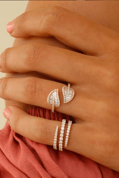 ANITA KO-Diamond Pinky Coil Ring-YELLOW GOLD