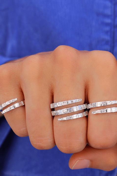 ANITA KO-Diamond Pinky Coil Ring-YELLOW GOLD