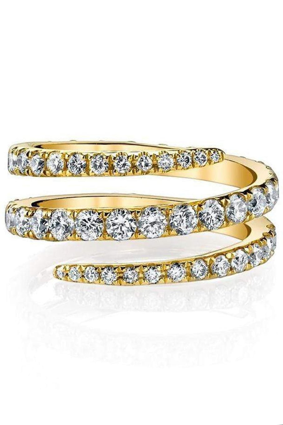 ANITA KO-Diamond Pinky Coil Ring-YELLOW GOLD