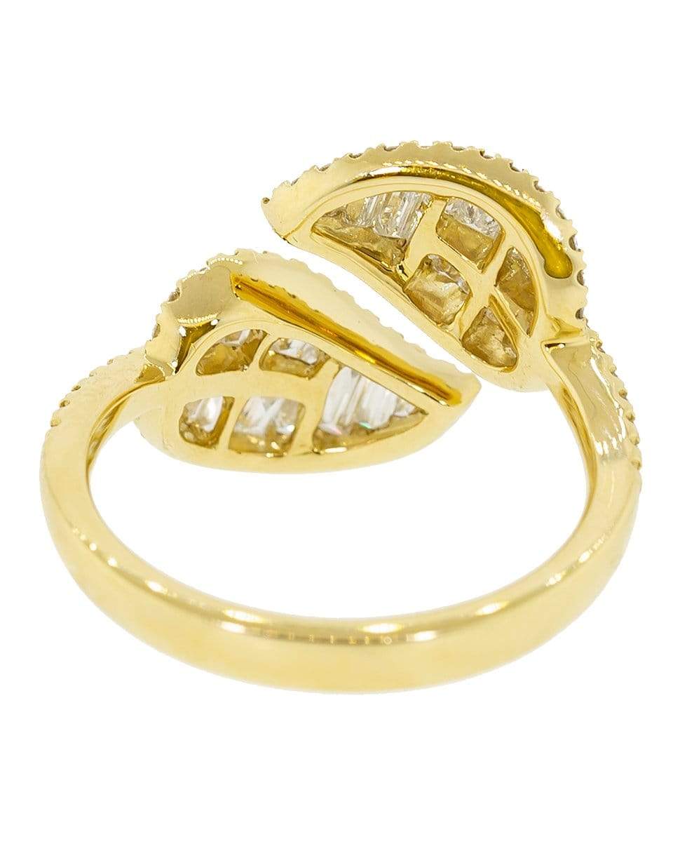 ANITA KO-Small Diamond Leaf Ring-YELLOW GOLD