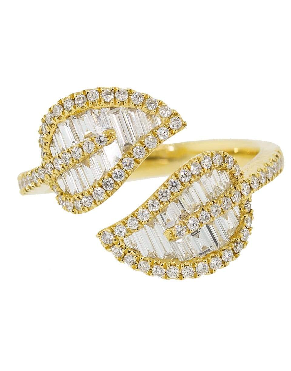ANITA KO-Small Diamond Leaf Ring-YELLOW GOLD