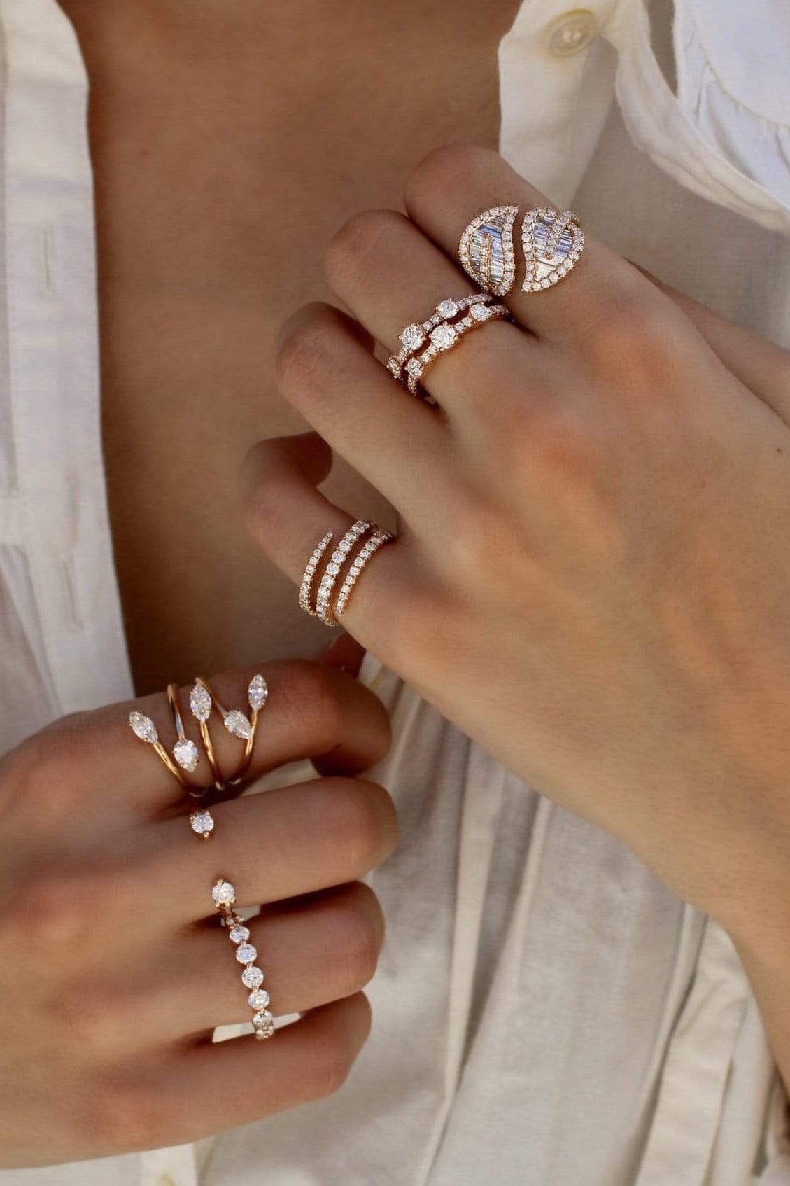 ANITA KO-Diamond Collins Ring - Yellow Gold-YELLOW GOLD