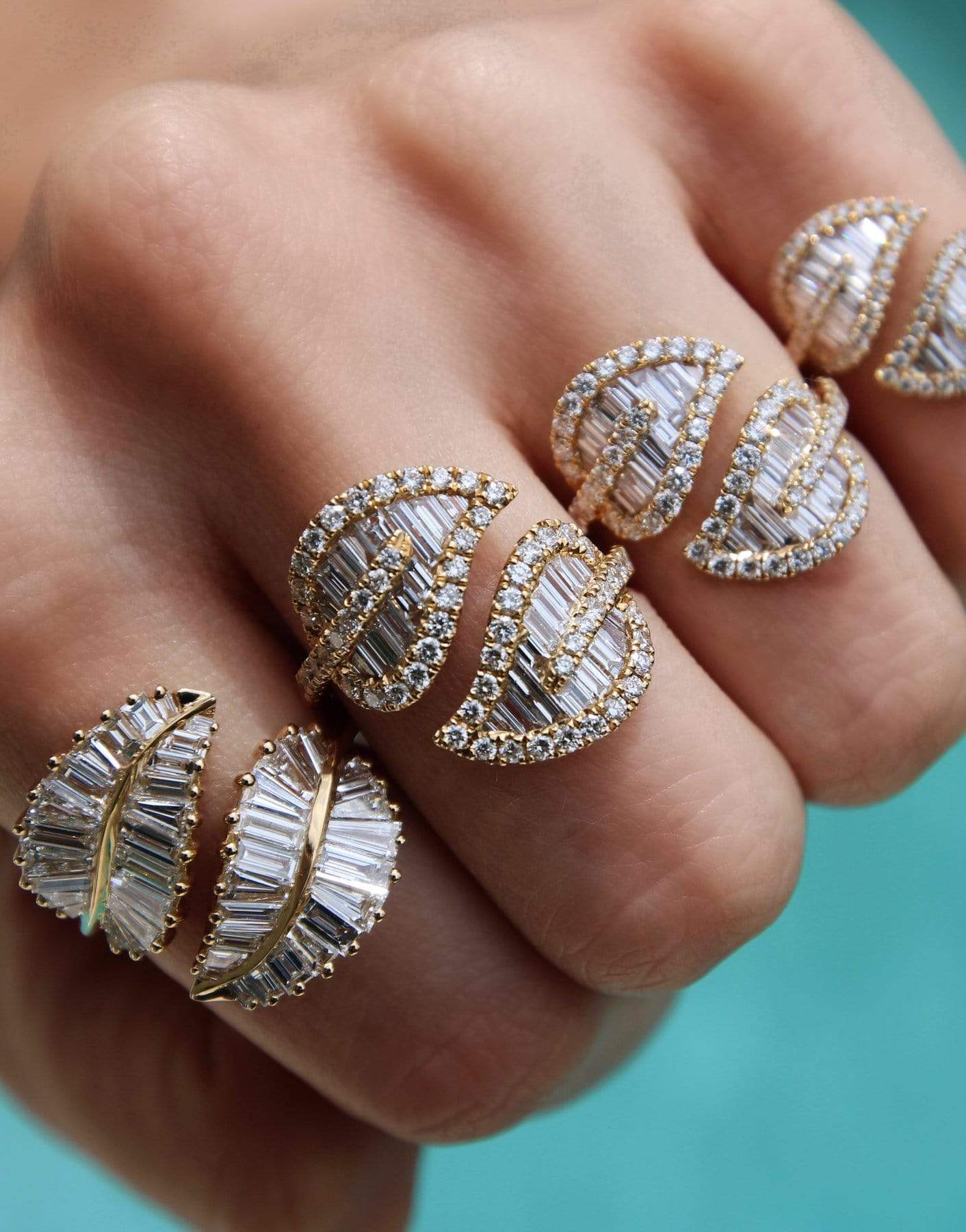 ANITA KO-Small Leaf Diamond Ring-
