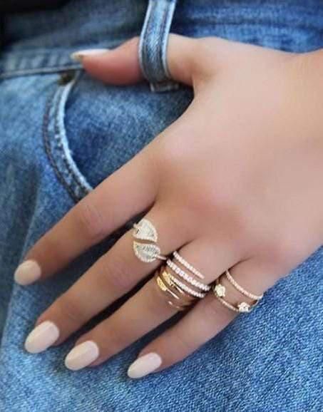 ANITA KO-Small Leaf Diamond Ring-