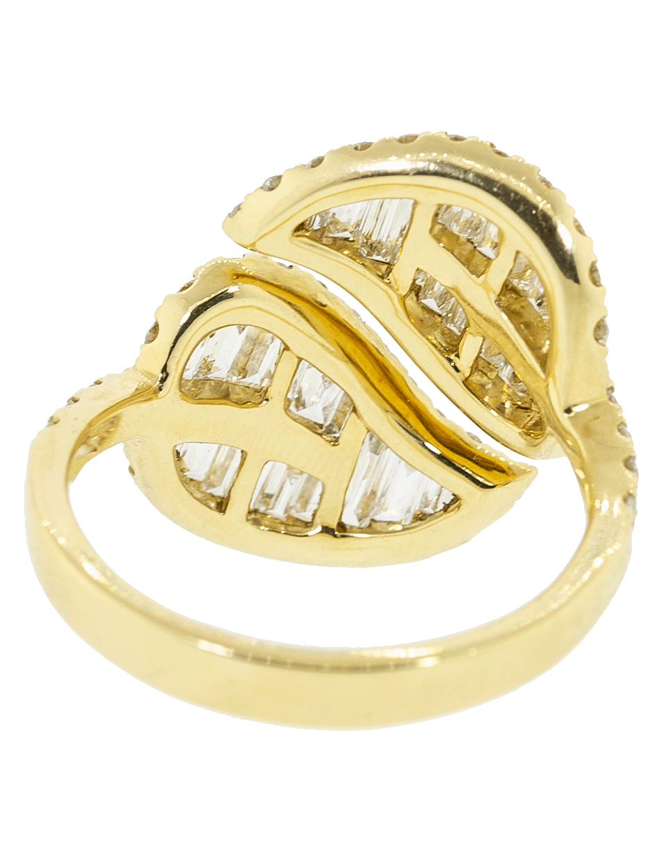 ANITA KO-Large Diamond Leaf Ring-YELLOW GOLD