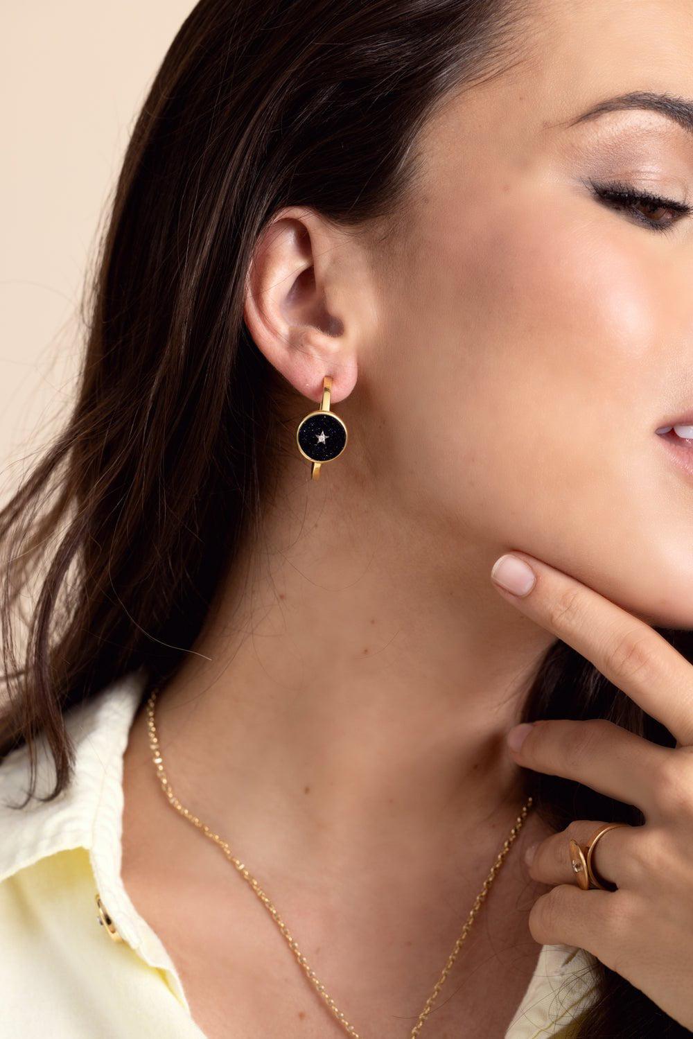 ANNA MACCIERI ROSSI-Ora Hoop Earrings-YELLOW GOLD
