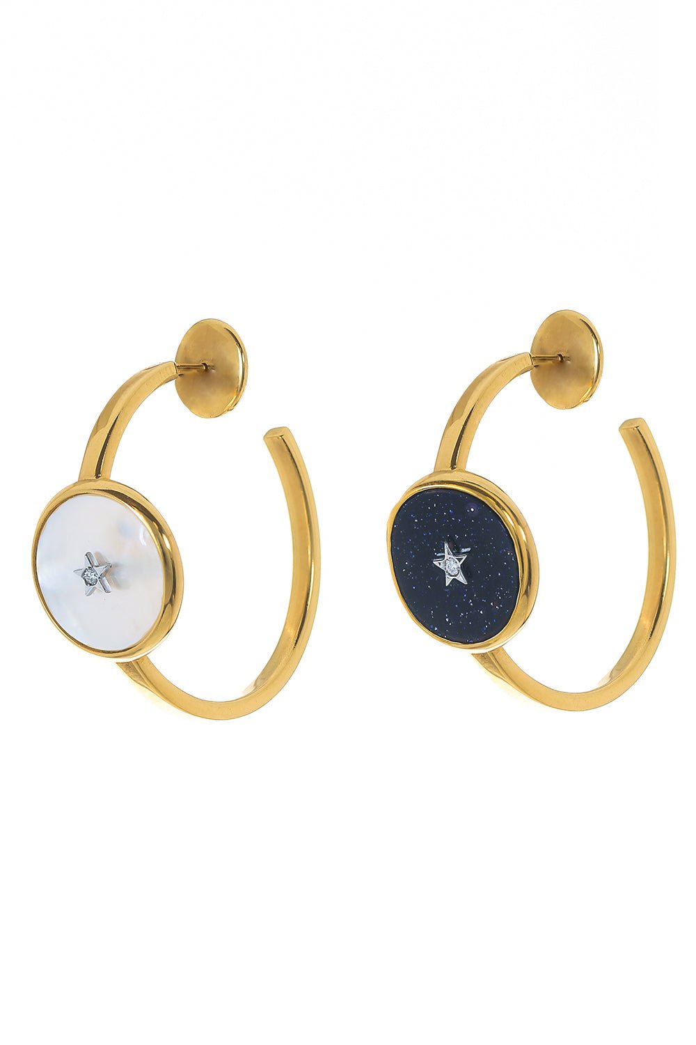ANNA MACCIERI ROSSI-Ora Hoop Earrings-YELLOW GOLD