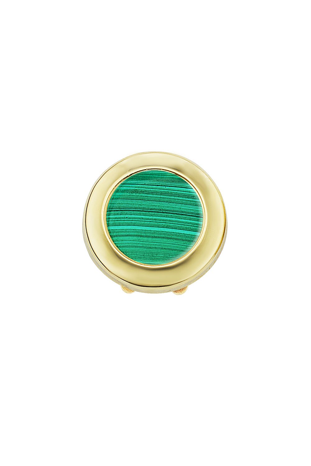 ANNA MACCIERI ROSSI-Malachite Button Cover-YELLOW GOLD