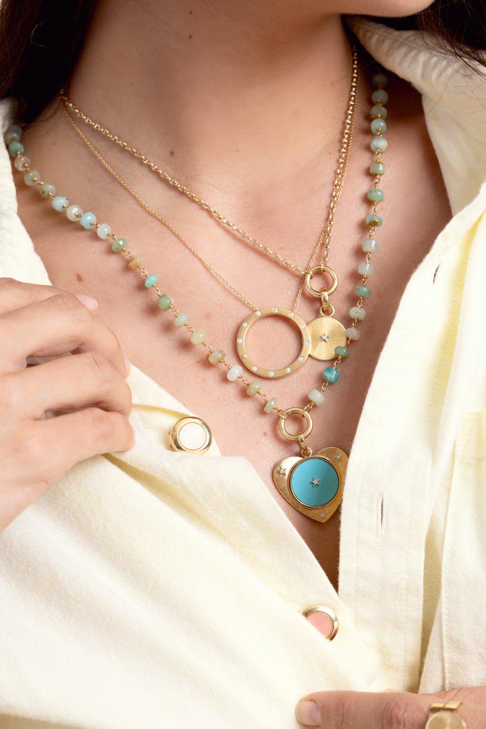 ANNA MACCIERI ROSSI-Pearl Button Cover-YELLOW GOLD