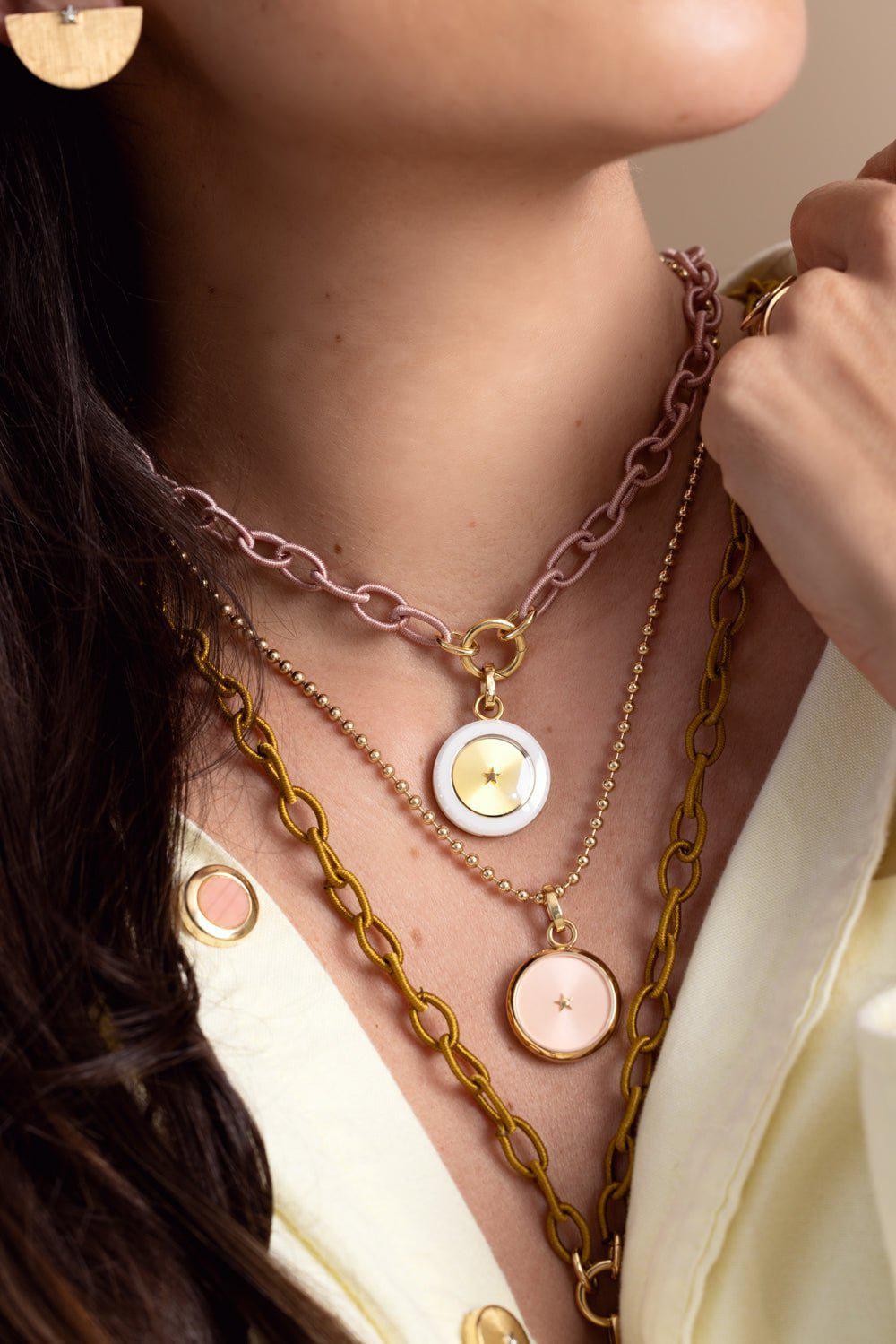 ANNA MACCIERI ROSSI-Pearl Star Carpe Diem Pendant-YELLOW GOLD
