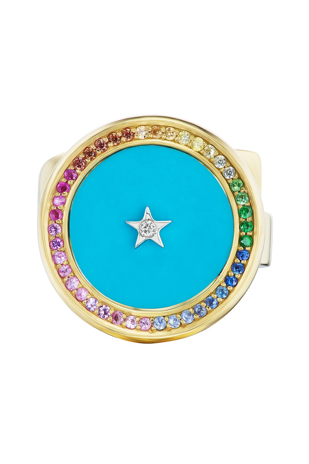 ANNA MACCIERI ROSSI-Ora Rainbow Mini Ring-YELLOW GOLD