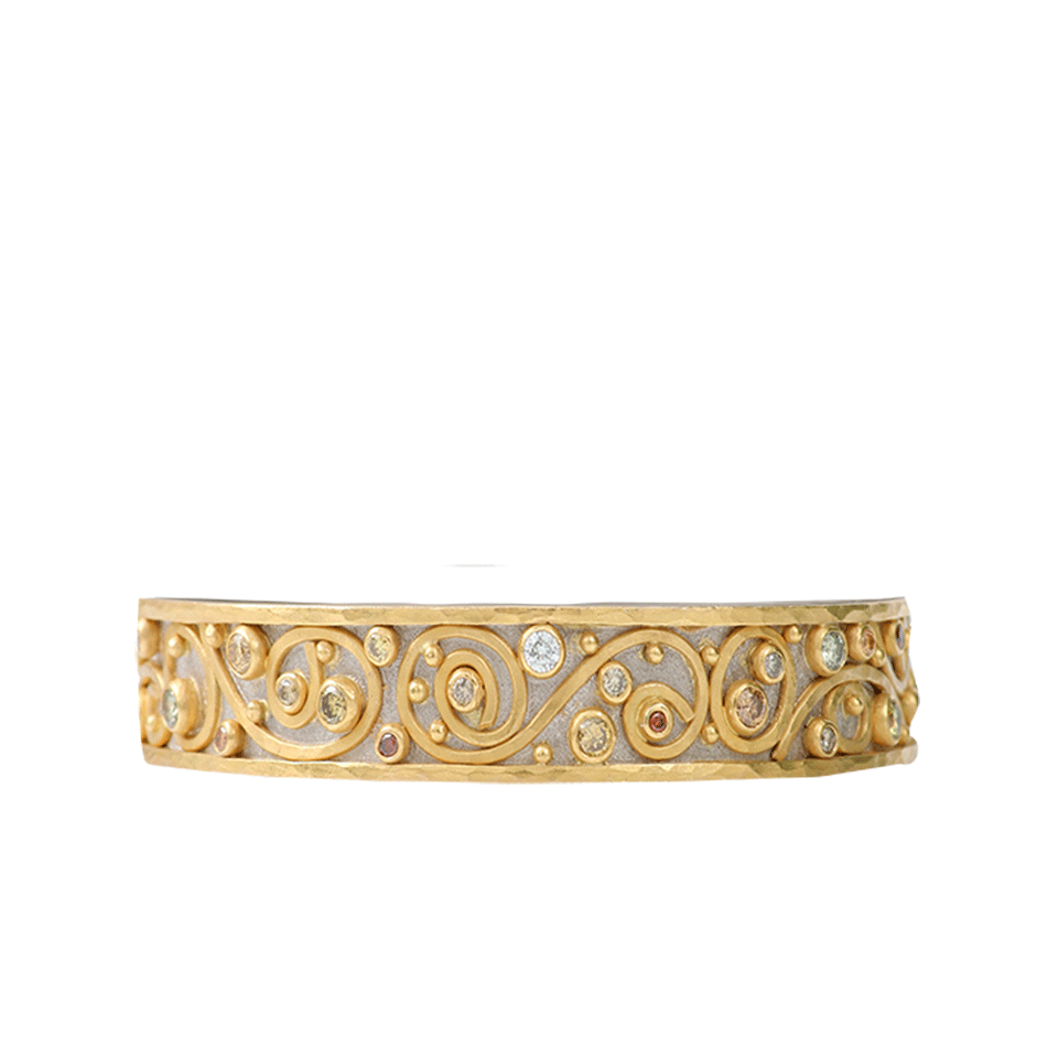 ANNIE FENSTERSTOCK-Winter Bangle Bracelet-YLW GOLD