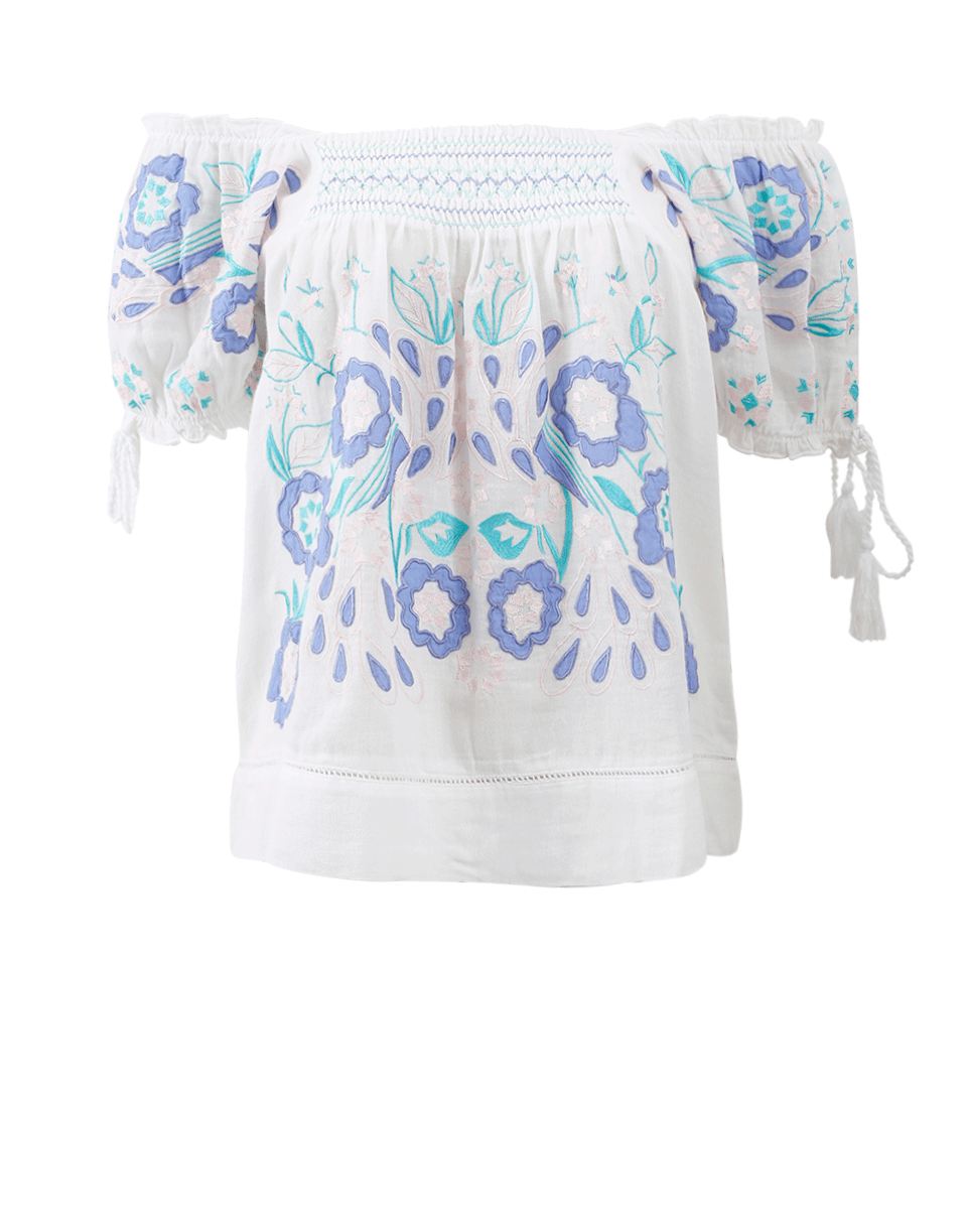 ANTIK BATIK-Embroidered Peasant Top-