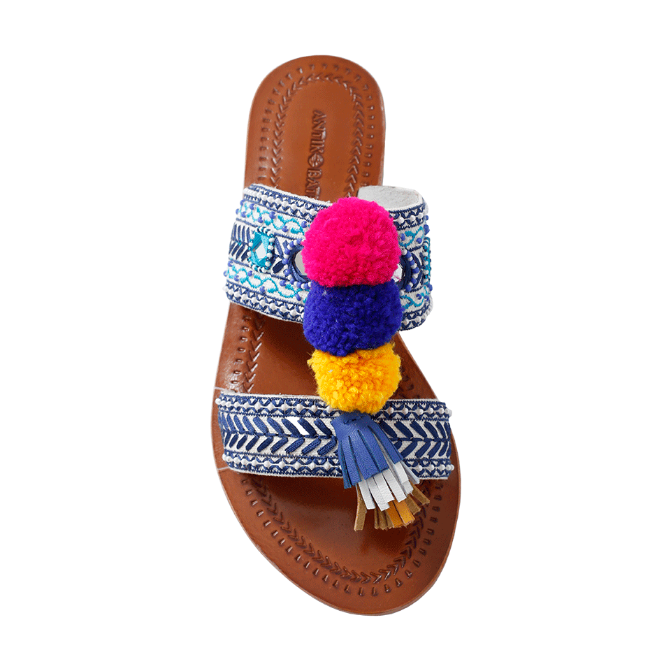 ANTIK BATIK-Pom Pom Slide Sandal-