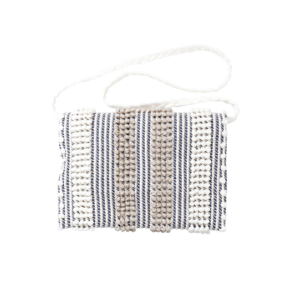 ANTONELLO-Suni Quadri Clutch-ECRU