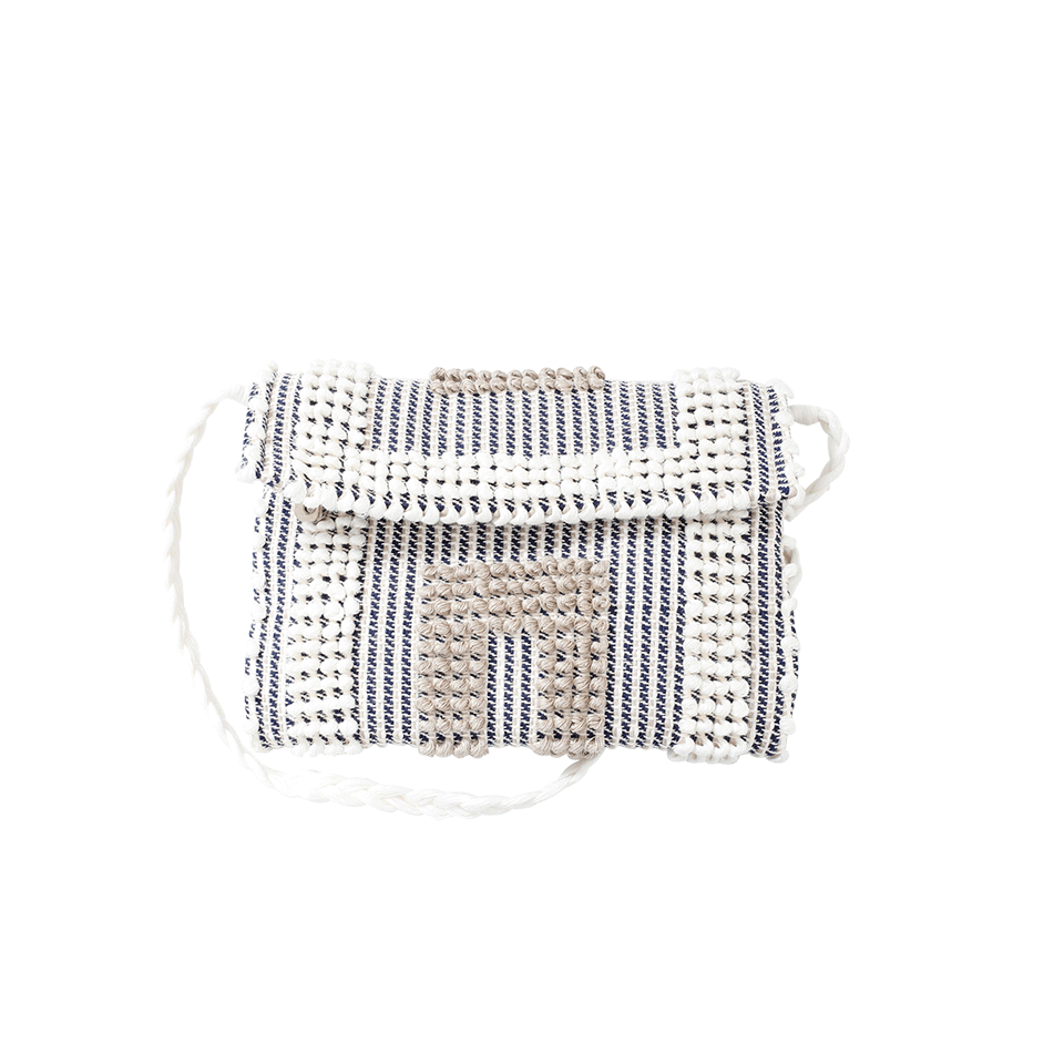 ANTONELLO-Suni Quadri Clutch-ECRU