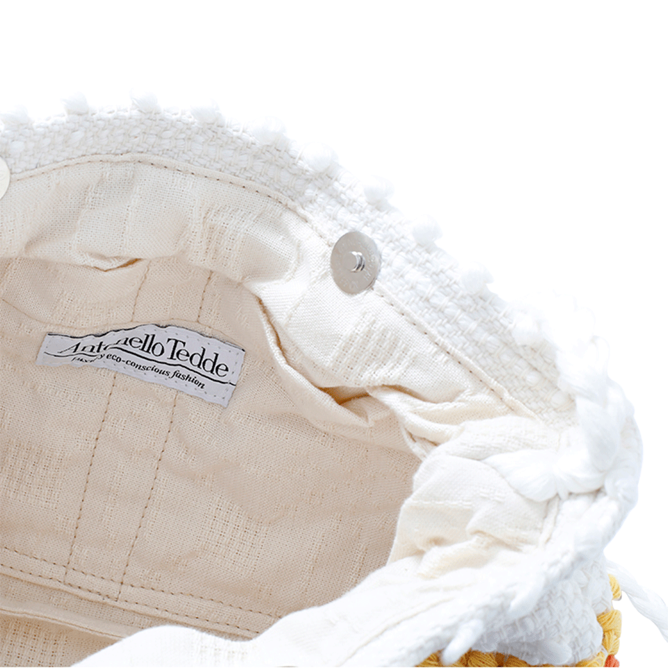 ANTONELLO-Nulvi Fogu Stripe Shoulder Bag-WHITE