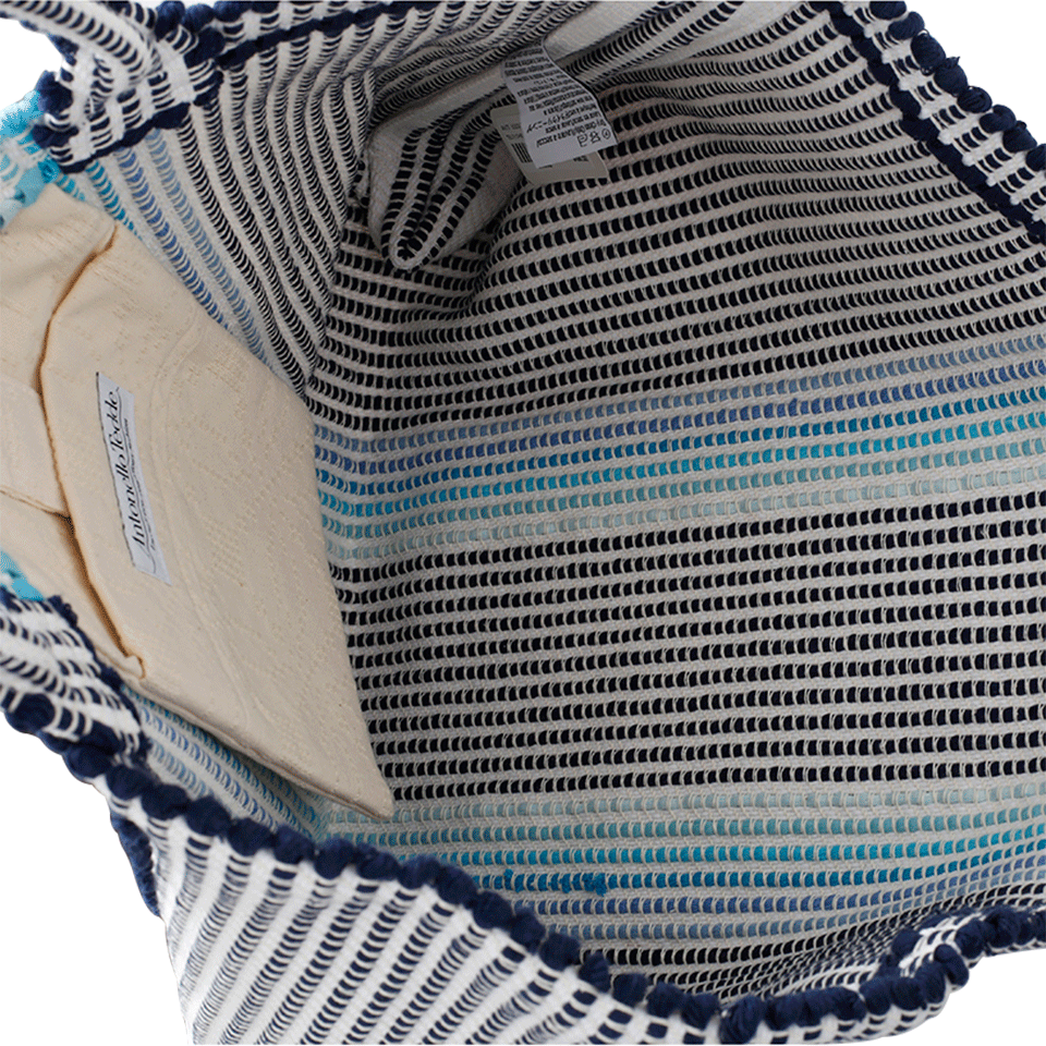 ANTONELLO-Telti Chelu Striped Tote-BLU/WHT