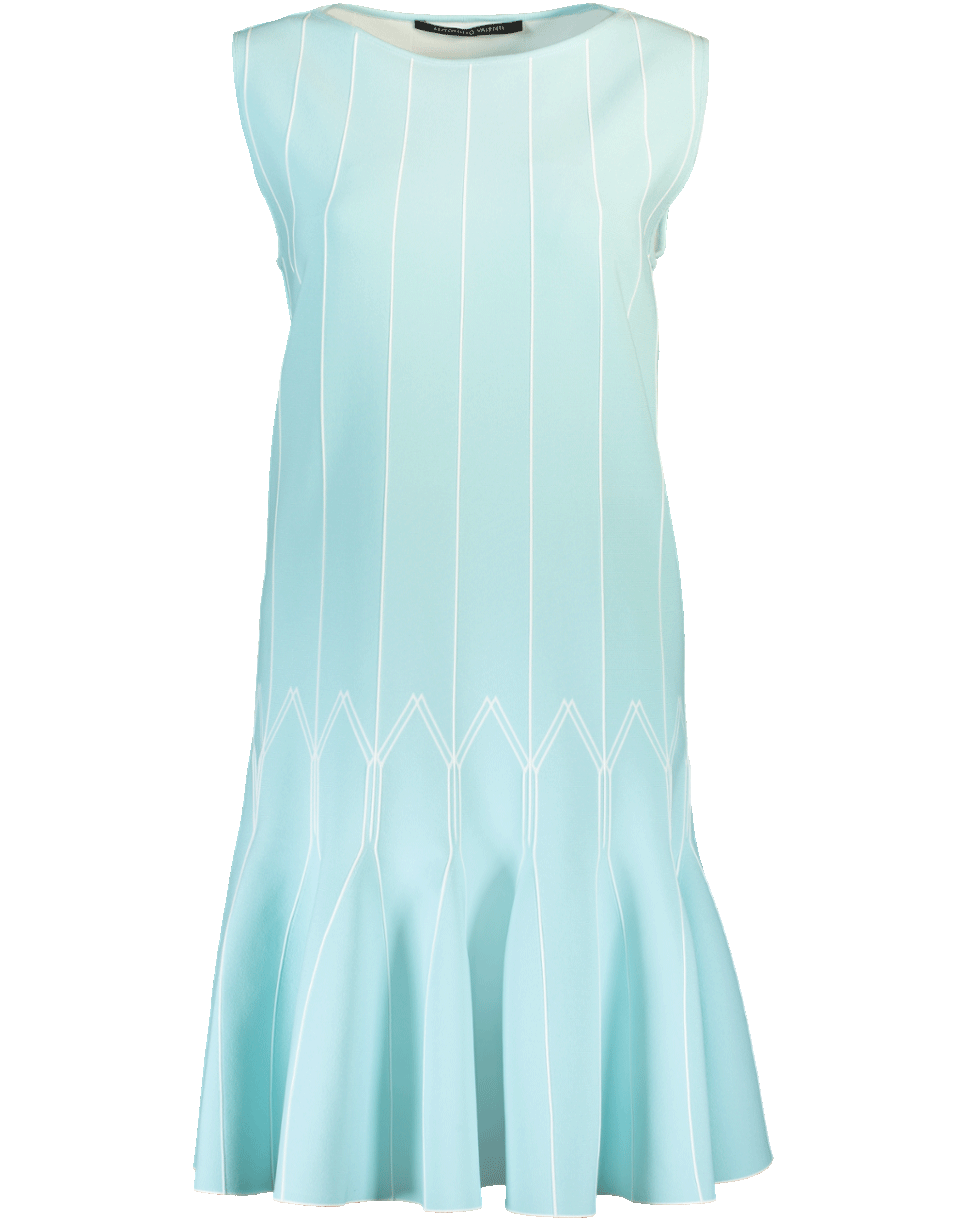 ANTONINO VALENTI-Eileen Shift Dress-AQUA/WHITE
