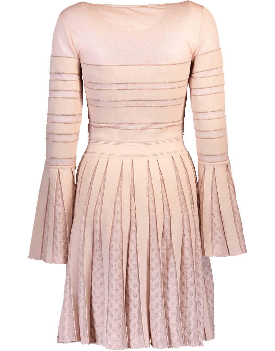 ANTONINO VALENTI-Lucrezia Lurex Skater Dress-SKIN/GLD