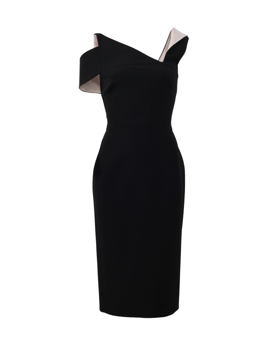 ANTONIO BERARDI-Asymmetrical Sheath Dress-