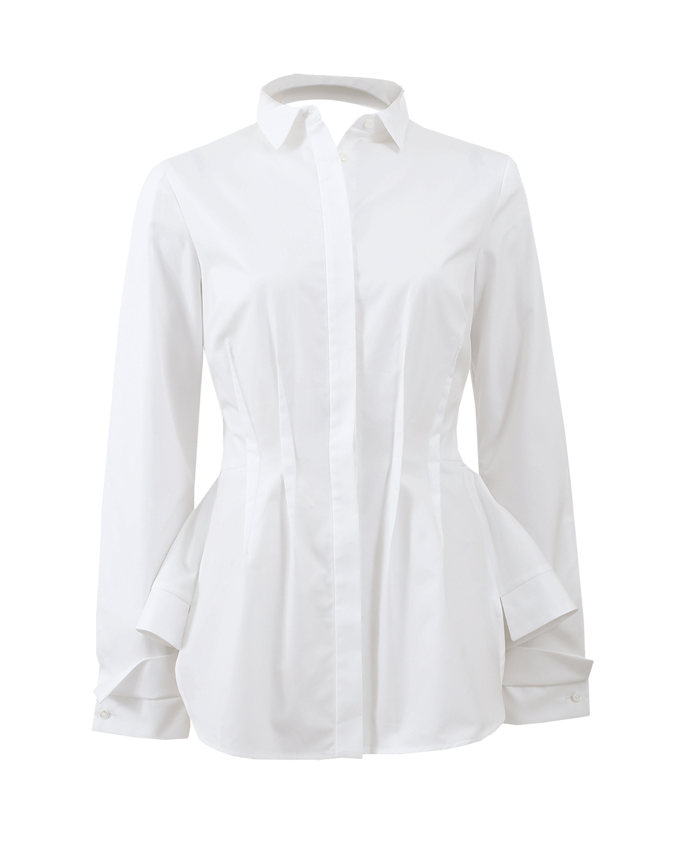 ANTONIO BERARDI-Peplum Button Down Blouse-