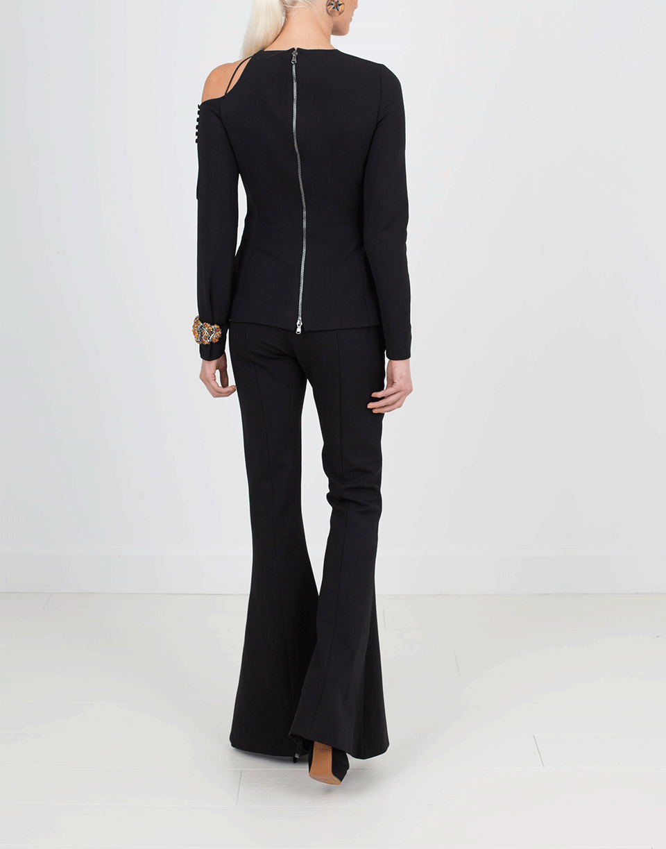 ANTONIO BERARDI-Zippered Top & Flare Pant-