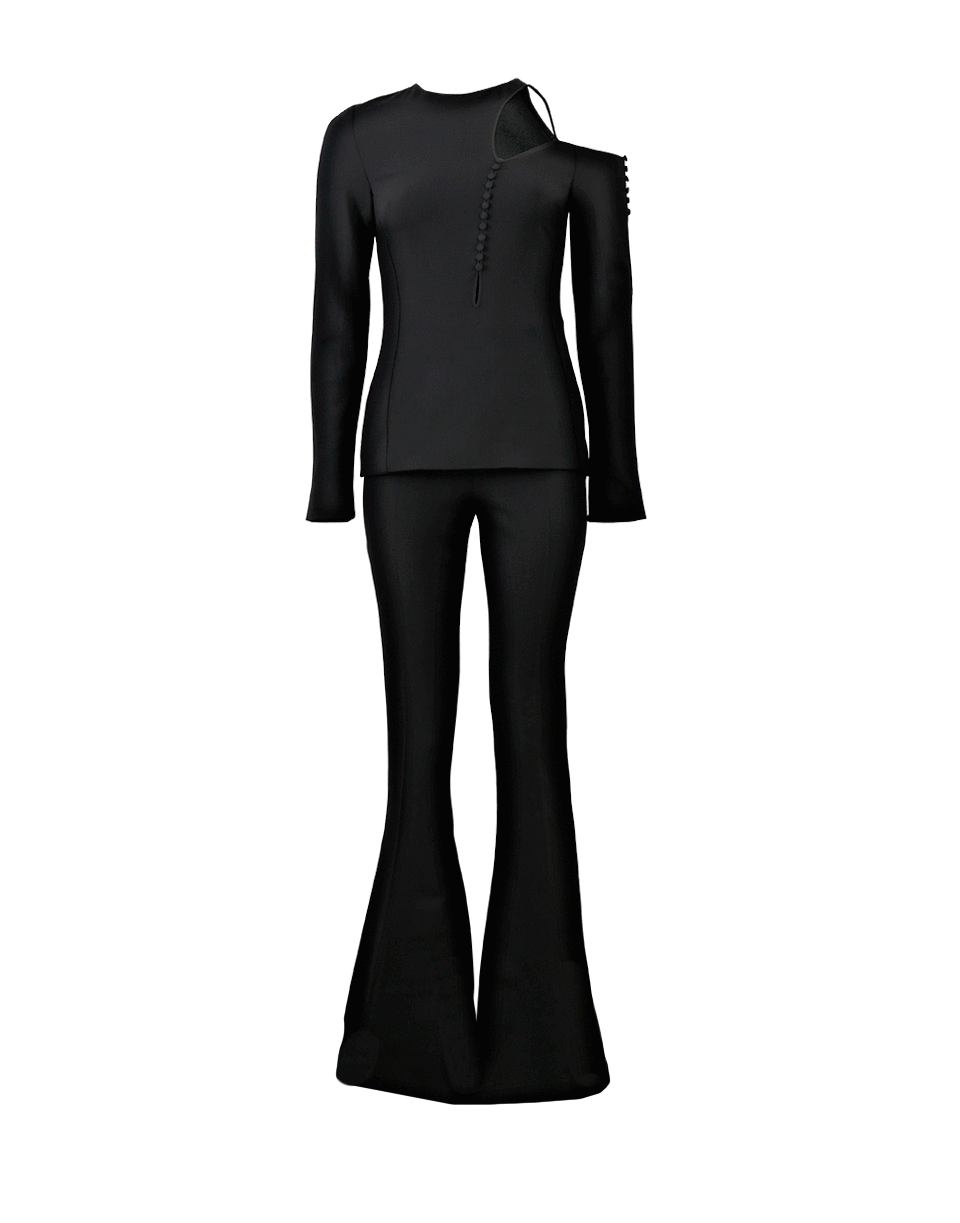 ANTONIO BERARDI-Zippered Top & Flare Pant-