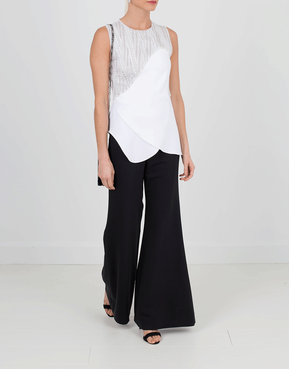 ANTONIO BERARDI-Beaded Curved Seam Top-