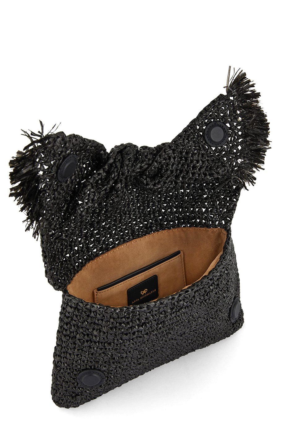 ANYA HINDMARCH-Bow Clutch - Black-BLACK