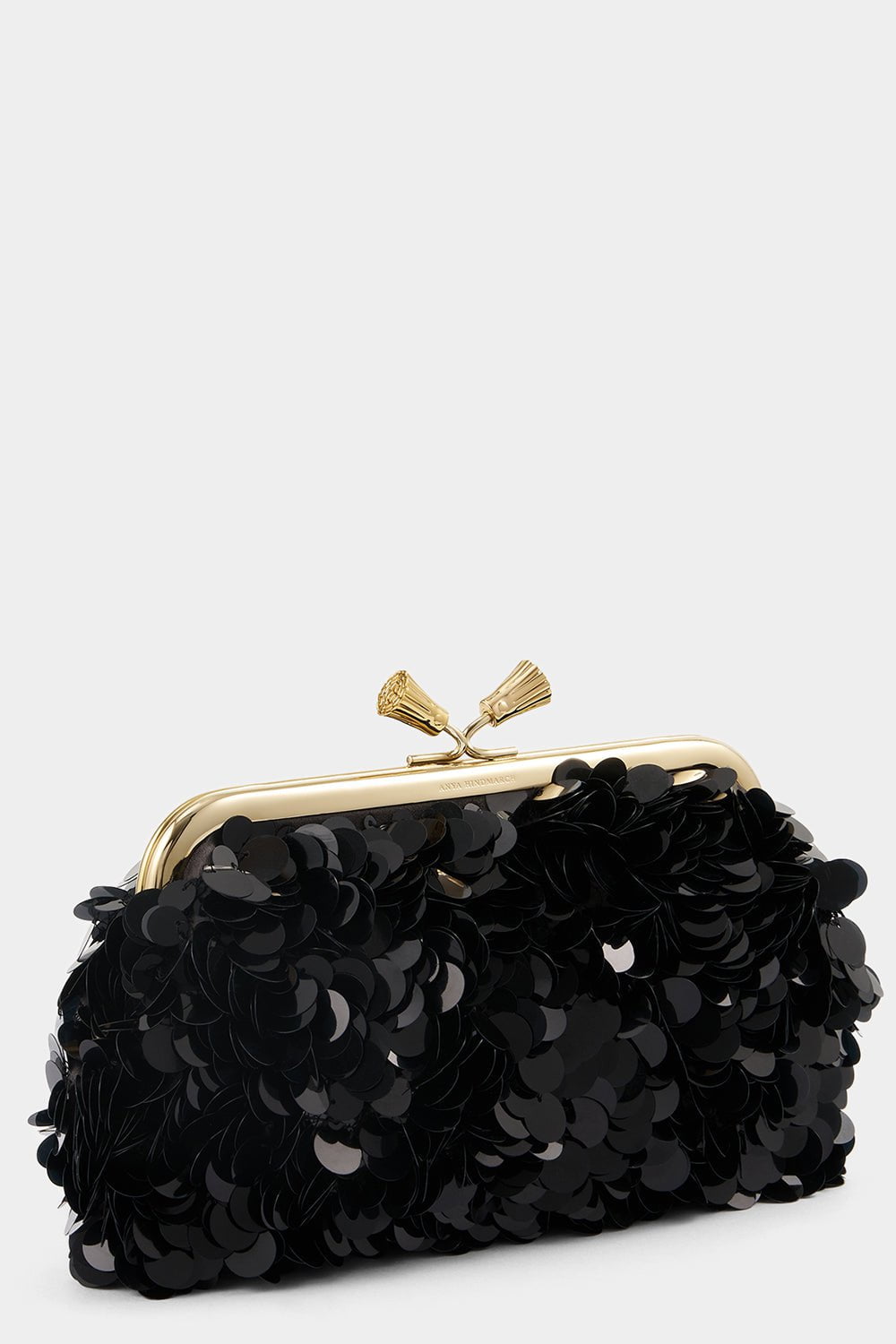 ANYA HINDMARCH-Maud Tassel Clutch - Anthracite-BLACK