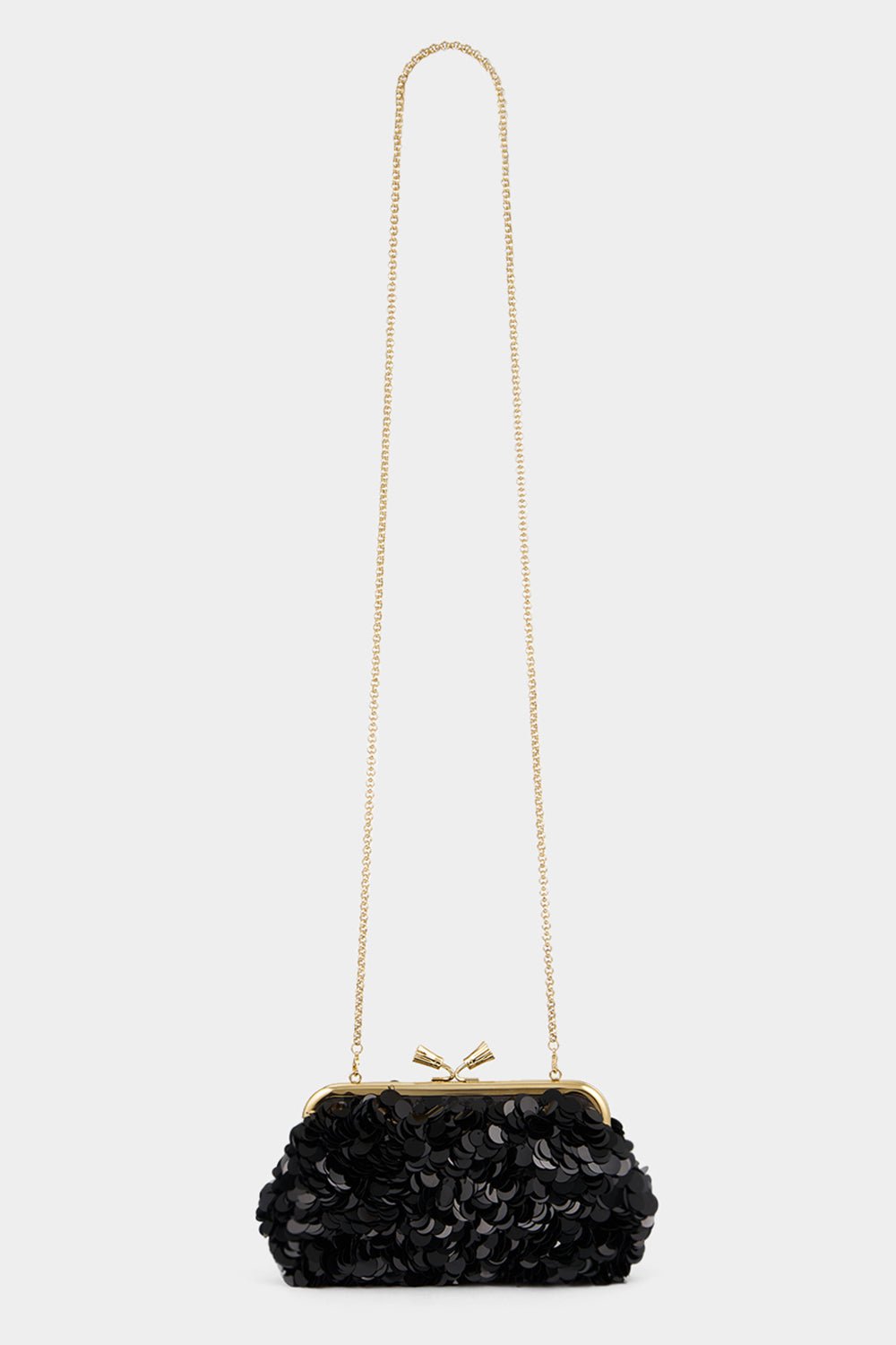 ANYA HINDMARCH-Maud Tassel Clutch - Anthracite-BLACK