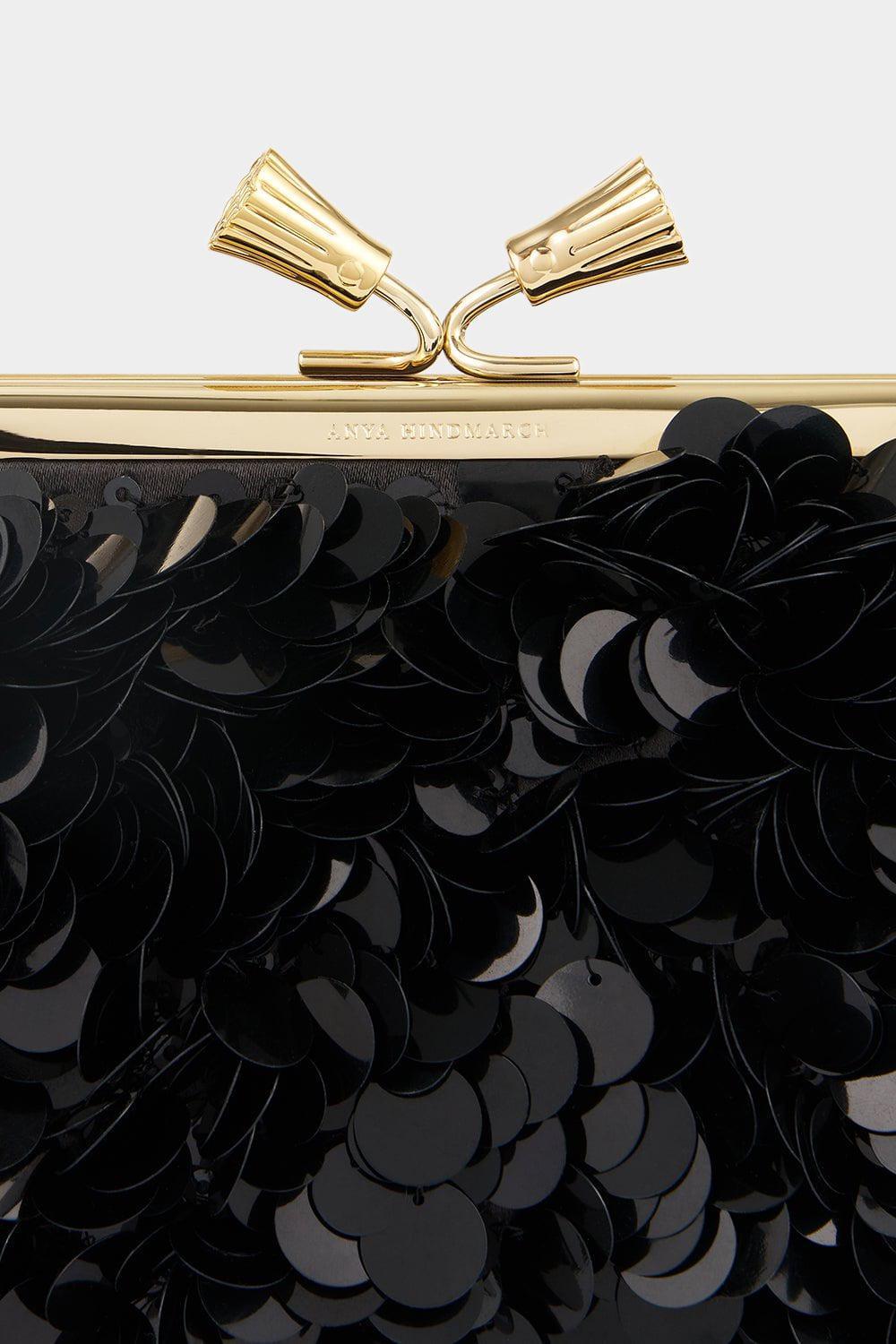 ANYA HINDMARCH-Maud Tassel Clutch - Anthracite-BLACK