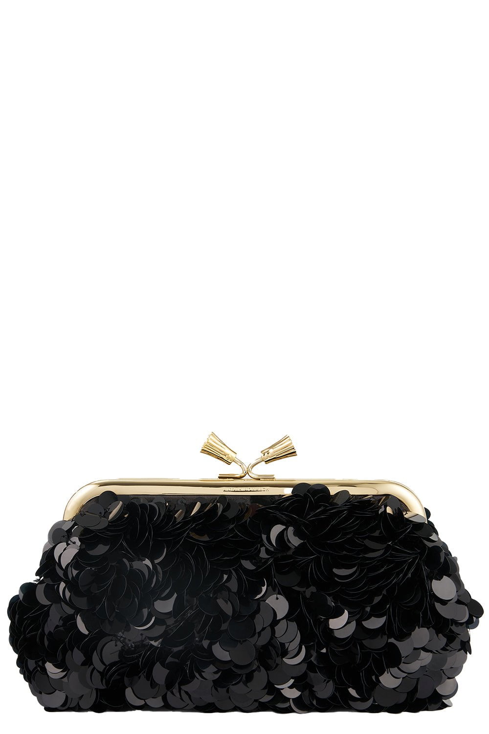 ANYA HINDMARCH-Maud Tassel Clutch - Anthracite-BLACK