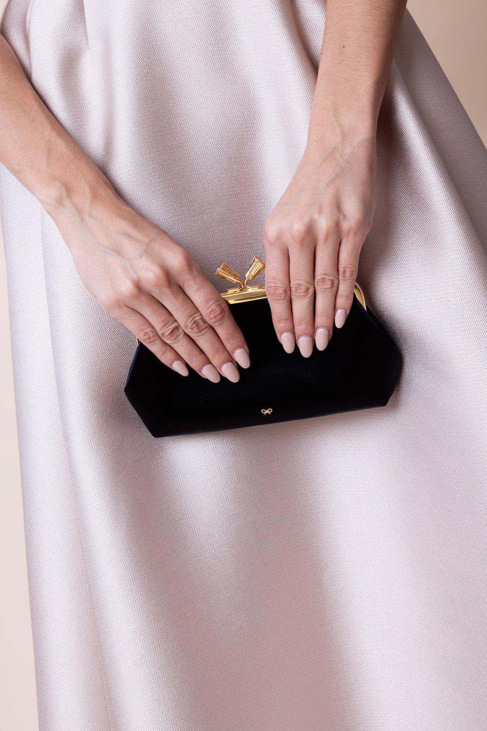 ANYA HINDMARCH-Maud Tassel Clutch - Black-BLACK