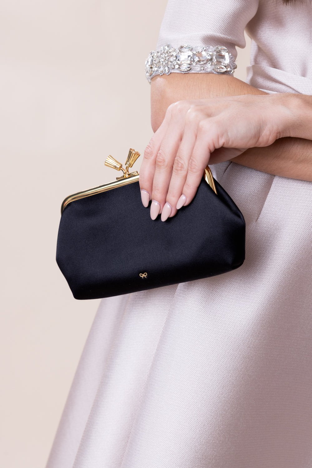 ANYA HINDMARCH-Maud Tassel Clutch - Black-BLACK