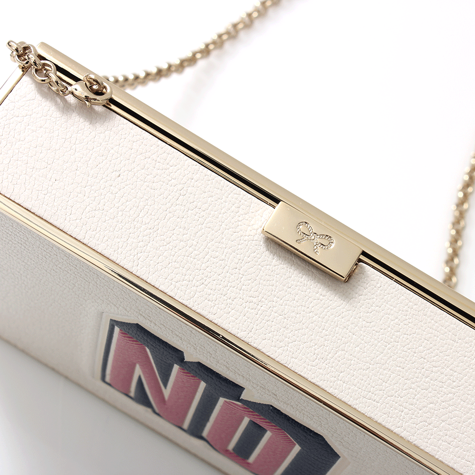 ANYA HINDMARCH-Imperial Box Clutch-CHALK