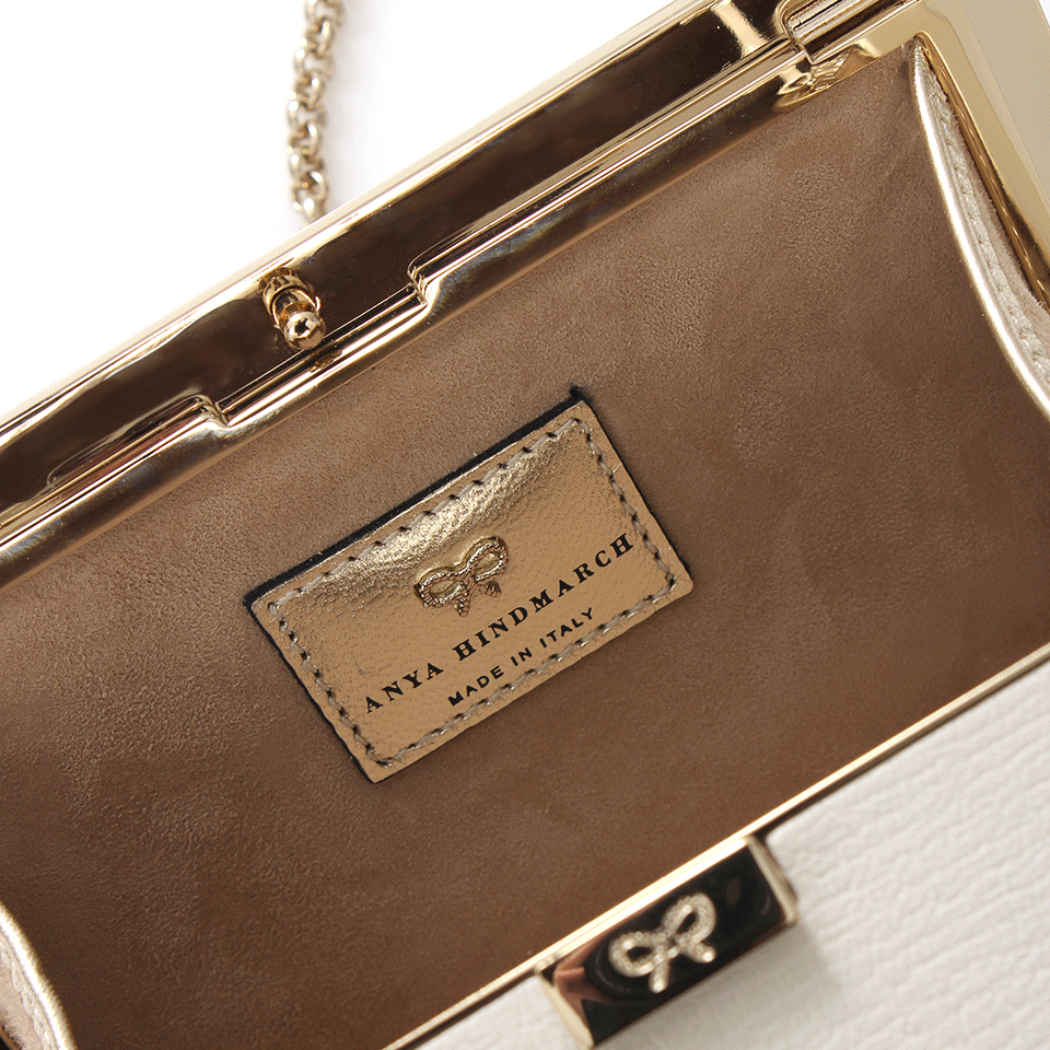 ANYA HINDMARCH-Imperial Box Clutch-CHALK